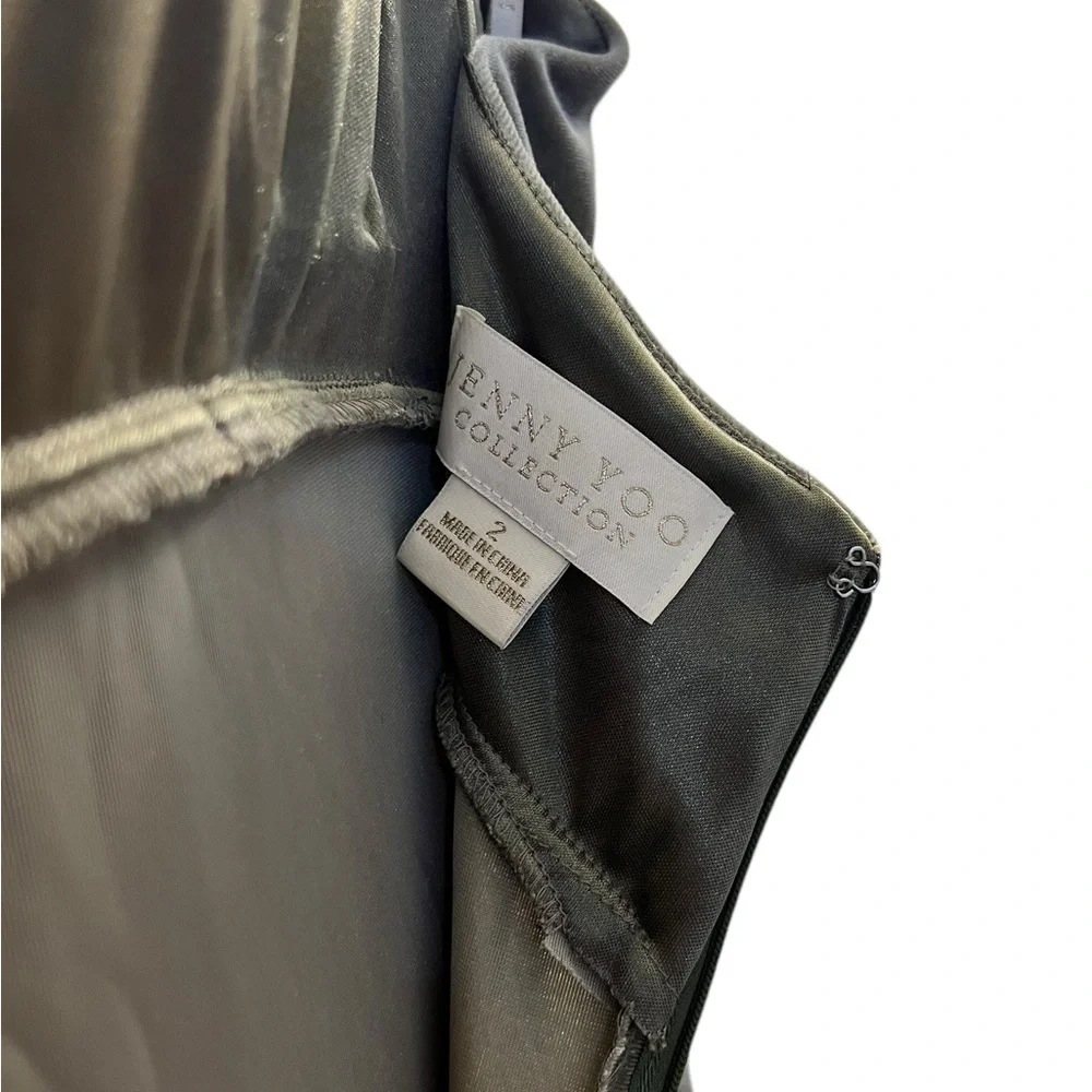 Jenny Yoo Saba Velvet Cowl Neck Slip Gown. Sage Green. Maxi Length. Size 2 - Picture 8 of 16